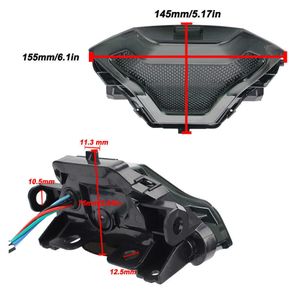 Lampa tylna samochodowa LED z diodami LED Signals Wymiana hamulca motocyklowego Zmodyfikowany tylne tylne dla YZF R3 R25 Y15ZR MT07 FZ07 LC150