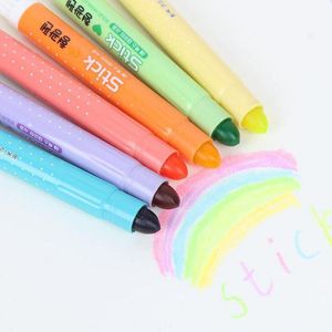 Distantes 6 Pçs / lote batom highlighter cor marcador caneta fluorescente destaque papelaria Crayon Zakka acessórios de escritório Supplie