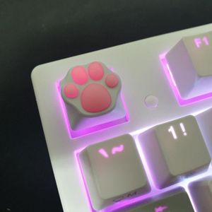 Persoonlijkheid Aangepaste ABS Siliconen Kitty Artisan Cat Paws Pad Keyboard Keycaps voor Cherry MX Switches Toetsenborden