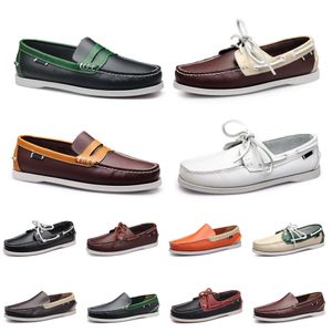Casual Leather Shoes topMen Fashion Loafers Sneakers Bottom Low Cut Classic Multicolor Triple Black Brown Gr