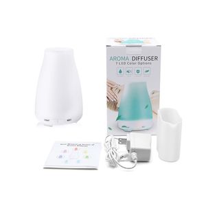 100ml 7 Colors LED Lights Aroma Humidifier Diffuser Night Light Air Aromatherapy Ultrasonic Essential Oil Cool Mist Fresh Auto Off for Home Office Room
