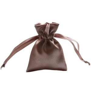 Embalaje Bolsas De Cordón al por mayor-2021 Bolsas de embalaje de joyas de regalo de cordón rosado Bolsas de boda Collar de boda Pulsera Partidor de embalaje Pelotes personalizados Logo Sacos Paquete Bolsa