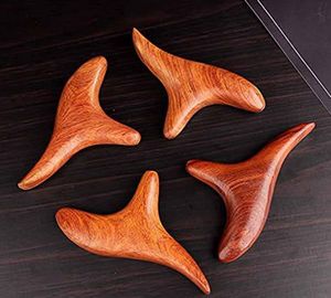Body Neck Trigeminal Massage red Wood Massager Body Relax Fragrant Wooden SPA Therapy Blood Circulation Guasha tools