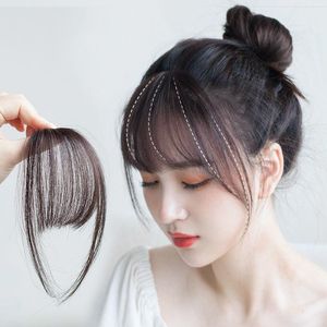 Hair Clips & Barrettes Air Bangs Fake Patch Sweet Female Natural Forehead Real Traceless Fluffy Headband Accessories
