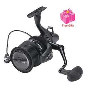 12+1 BB Double Drag Carp Fishing Reel Spinning w Front and Rear Left Right Interchangeable Wheels for Saltwater water