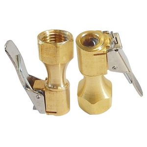 Parti del collettore 1 Pz 12mm Auto Auto In Ottone Pneumatico della Ruota Della Gomma Mandrino Aria Pompa di Gonfiaggio Valvola Clip Morsetto Adattatore del Connettore accessori