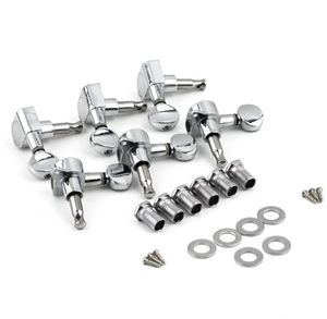 2021 6r à direita 6L deixou 3L + 3r string tuning pegs sintonizadores tuner cromo na máquina de guitarra na cabeça 6r direita