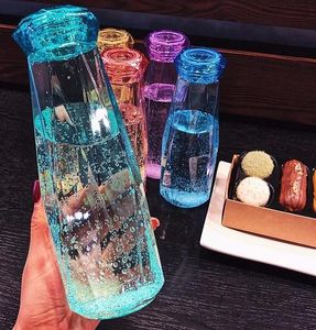 Bottiglia d'acqua in vetro cristallo Tazza da viaggio alla moda Bottiglie d'acqua sportive Campeggio Escursionismo Bollitore Tazza per bevande Regalo diamante WXY153