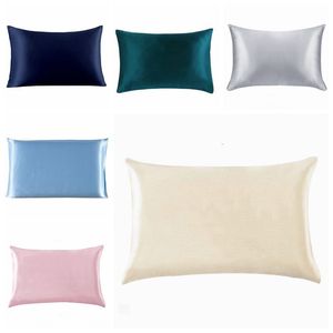 Jedwab Satin Poszewka Home Multicolor Ice Silks Pillow Case Przypadki Zipper Poduszki Pokrywa Podwójna twarz Koperta Pościel Dostawy 20 * 26 cali CGY205