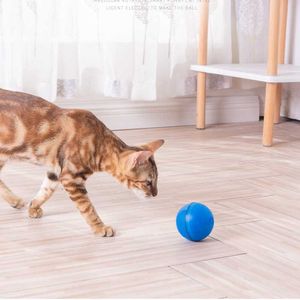 Smart Interactive Cat Toy LED Flashing Self Roting Ball Kot Kotek Pet Luminous Ball 210929