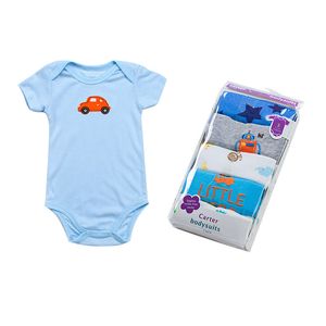 Großhandel 5 Stücke Qualitätswaren Baby Bambusfaser Kurzarm Dreieck Ha Einfarbig Klettern onepiece Krabbelkleidung