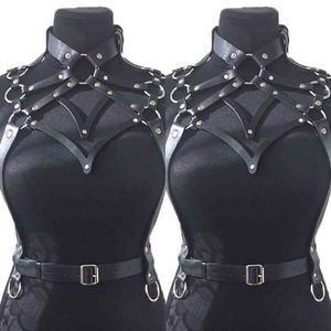 NXY SM SEX Vuxen leksak Ny BDSM Bondage Leather Belt Harness Leksaker för Kvinnor Spel Outfit Bra Ben Suspenders Straps Garter Erotic Set1220
