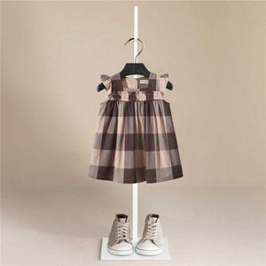 Bambino Gril Vestiti 2021 Estate Senza Maniche Plaid Paillettes Nuovi Bambini Vestito Dolce Del Partito Della Principessa Del Vestito Bambini Vestito Q0716