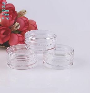 Perfume Bottle clear 3g/3ml 5g/5ml plastic cream jar for loose powder cosmetic container