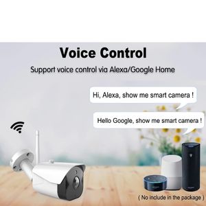 WiFi Tuya Smart Life 1080p HD 2MP IP-kamera Säkerhet Utomhus Bullet Wireless Surveillance Google Home Alexa CCTV Video 4.6