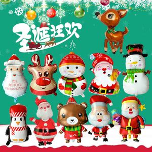 Feliz Natal Folha Balões Santa Claus Xmas Party Decoração Bolas Infláveis ​​De Alumínio Para Crianças Brinquedos Festivas Fontes 17 Designs