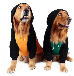 Собачья одежда флисовая толстовка для домашних животных зима средняя большая толстовка с капюшоном Balck рукава