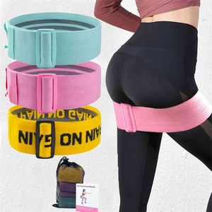 Faixas ajustáveis de resistência ao quadril Fitness Elástico Booty Workout Bumbum Pernas Glúteos e Coxas Equipamento de Treinamento 210624