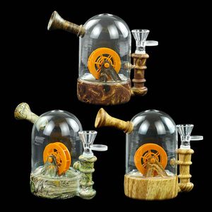 glass bong Smoking Water Pipes tobacco bongs vape silicone dab rig wax oil spoon pipe Tree Pattern