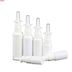 5ML 10ml 15ml 20ml 30ml 50ml Empty Oral Nose Fine Mist Atomizer Nasal Liquid Packaging PE White Plastic Spray Bottle 50pcsgood qty