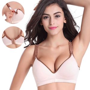 34-40 BC Algodão de Algodão Maternidade Maternidade Bras Sleep Bra para Alimentar Mulheres Grávidas Soutien Gorge Allaitement Underwear Y0925