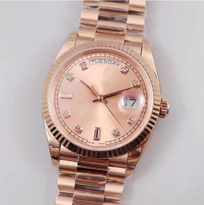 Move202023 Fashion Watches Classic Waterproof Women's Watch 36mm Week Calender rostfritt stål Casual Business Automatic Machine R019