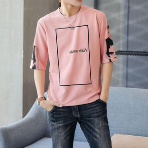 Summer Koszulka Koreański Styl z krótkim rękawem Mężczyźni Koszulki dla Punk Shirt Mens Graphic Tee Custom Men's Koszulki