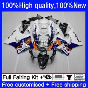 Fairings Kit för Honda CBR Blue White 893RR 900RR 893 900 CC CBR900RR 89-93 Bodys 36NO.8 CBR893RR 89 90 91 92 93 CBR900 CBR893 RR 1989 1990 1991 1992 1993 OEM Kroppsarbete