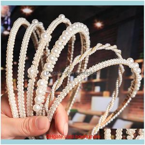 Headbands Jewelry Jewelrywomen White Pearls Hairbands Sweet Headband Wedding Hoops Holder Ornament Head Band Lady Fashion Hair Aessories Mix