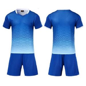 2021 Custom Soccer Jerseys sätter slät kunglig blå fotbollsvettabsorberande och andningsbar barns träningsdräkt Jersey 51