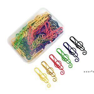 NEW50PCS / BOX FÄRGE NOTE PAPPER CLIPS Filing Supplies Dekorativ Clip Office Metal Söt Utsökt Stationery Tillbehör RRB12948