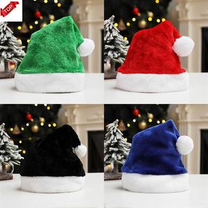 Natal Papai Noel Chapéus 7 Cores Curto Plush Caps Festival Party Cosplay Costumes Cap Xmas Decoração Acessórios Co25DE