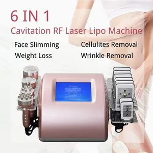 Cavitação de novo produto Máquina de redução de gordura de gordura Radioteca RF Aperto de lipolaser Lipolaser Slimming Vacuum Massage Dispositivo de massagem #012