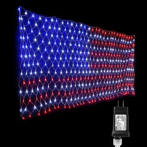 Строки American Flag Light Led Net 31V 8 режимов с функцией THEMING Memory Function USA Indoor Outdoor String Lights D30