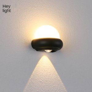 Lampada da parete a LED da esterno doppia testa esterna su e giù luce impermeabile cortile lavaggio balcone