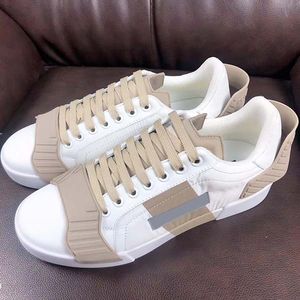 2021-Toppkvalitet Casual Shoes Classic Cowhide Women Män Sneakers Round Head Lace Up Vakuum Flat Sko Storlek 35-46 med låda