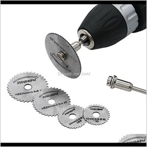 Andra handverktyg Hemträdgårdsdrift leverans 2021 HSS Circular Wood Cutting Saw Blade Discs Mandrel Drill For Rotary Tool Hudle