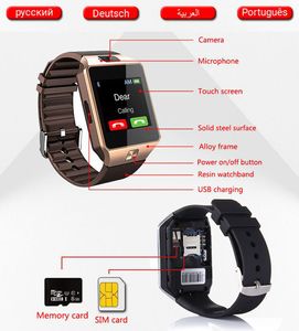 DZ09 Women Bluetooth Smart Watch Smartwatch Android Fitness Tracker WristWatches subwoofer Men Supports SIM Card
