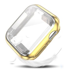 360 Full Miękki Clear TPU Screen Case dla Apple Watch Series 44mm 40mm 42mm 38mm Przezroczysta pokrywa dla Iwatch 6 / SE / 5/4 / 3 Wysoka jakość