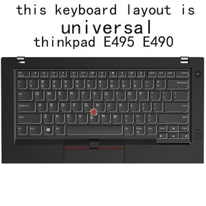 T490. 키보드 덮개 노트북 실리콘 스킨 커버 Lenovo ThinkPad E495 T495 E490 T490 E14 인치 클리어 성 맞추기 부드러운 필름 TPU