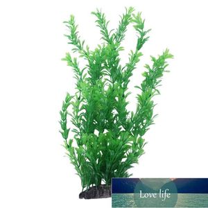 الزهور الزخرفية أكاليل 40cm البلاستيك الأخضر يترك النباتات تحت الماء الديكور للأسماك خزان الحوض