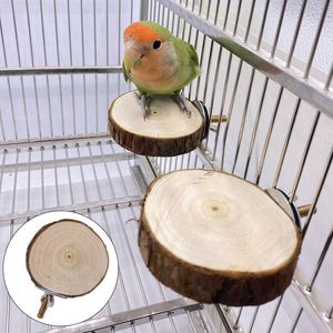 小動物用品ペットオウム鳥のケージスプリングボードスタンディングボードチューおもちゃ木製吊り下げスイングスタンドチンチラリス鳥のボード