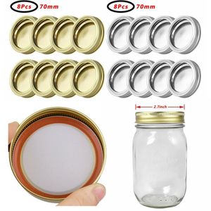 Kitchen Storage & Organization 70mm Mason Canning Covers Leak Proof Seal Food Keeping Fresh Jar Lids Rust Resistant Screw Bands Sealing Ring