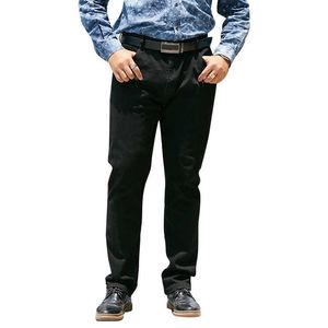 Plus Storlek 42 44 46 Mäns Svart Jeans Klassisk Style Business Mode Advanced Stretch Regulate Fit Denim Trousers Male Brand Pants X0621