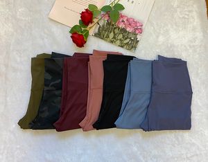 Lycra-Stoff, natürliche Belüftung, einfarbig, Damen-Yogahose, hohe Taille, Sport-Leggings, Damen-Sporthose