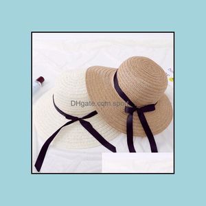 Hats Lenços luvas Aessoriessun Summer Summer Dobrável Wide ST Cap para Women Beach Resort Headwears Brim Caps Fantas