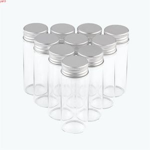 30 x 80 mm, 40 ml, Glasflasche, Aluminium, Schraubverschluss, leer, klar, Geschenkgeschmack, Lebensmittel, Tee, Lakritze, Süßigkeiten, Safran, Flaschen, Gläser, 24 Stück, hohe Menge