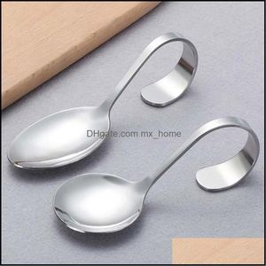 Spoons Flatware Kitchen, Dining Bar Home & Gardenel And Restaurant Use Canape Spoon, Shiny Polish Stainless Steel Sea Food Serving Spoon Wit