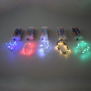 15 Pz/lotto 1M Fata Luce Filo di Rame LED Luci Della Stringa Di Natale Ghirlanda Coperta Camera Da Letto Casa Festa di Nozze Decorazione di Capodanno Alimentato A Batteria 3V 2 * batterie