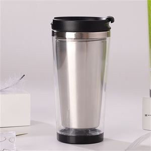 16oz Storyboard Tumbler Coffee Cup Tubler Kubek z 304 Stal nierdzewna Liner Flip Div Sea Shipping RRB13557